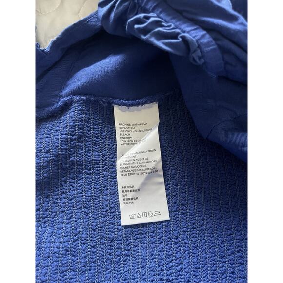 Free People Ashley Cropped Tank OB1716216 Mazarine Blue Motif Women's Xl - Picture 10 of 10